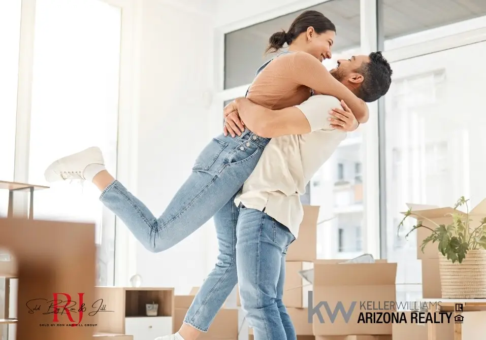 Couple moving into a home in Phoenix Metro